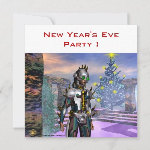 NEW YEARS EVE OF A CYBORG HOLIDAY CARD