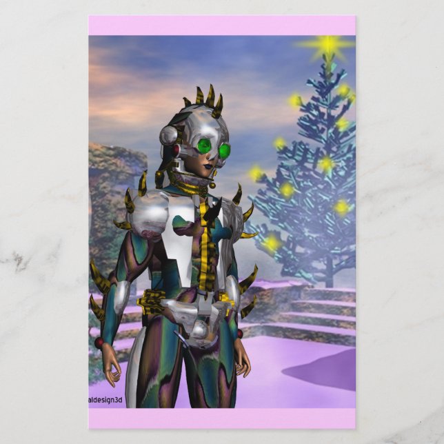 NEW YEAR'S EVE OF A CYBORG STATIONERY (Front)