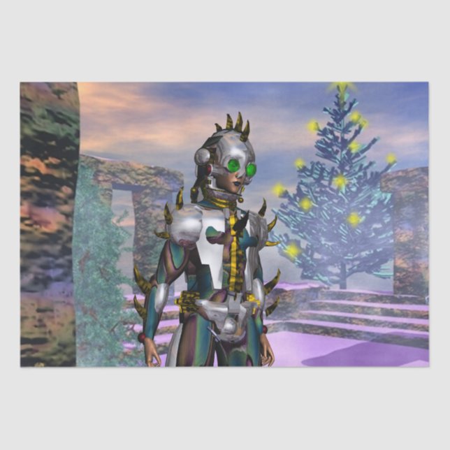 NEW YEAR'S EVE OF A CYBORG TISSUE PAPER (Front)