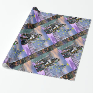 NEW YEAR'S EVE OF A CYBORG WRAPPING PAPER