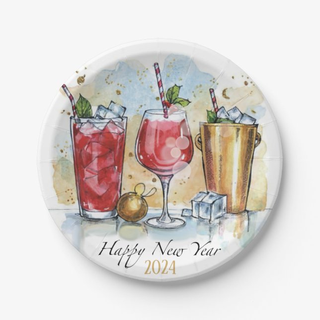 New Years Eve  Paper Plates (Front)
