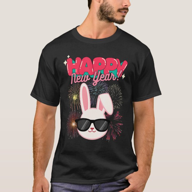 New Years Eve Party 2023 Happy New Year Of The Rab T-Shirt (Front)