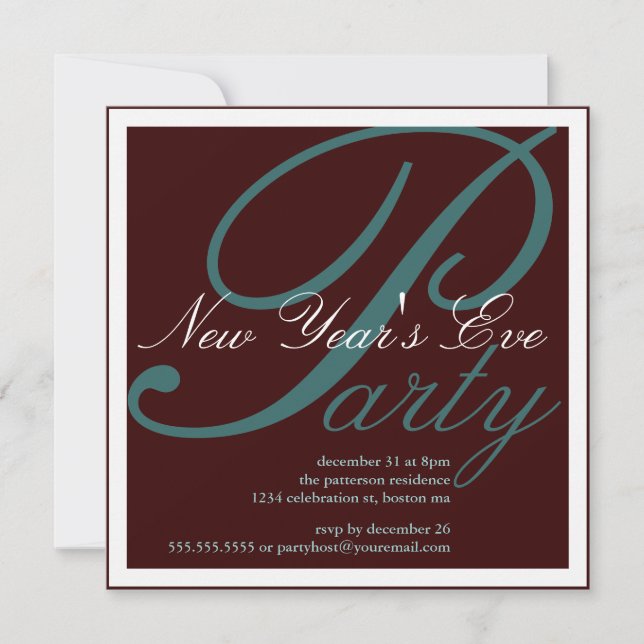 New Year's Eve Party Celebration Invitation (Front)