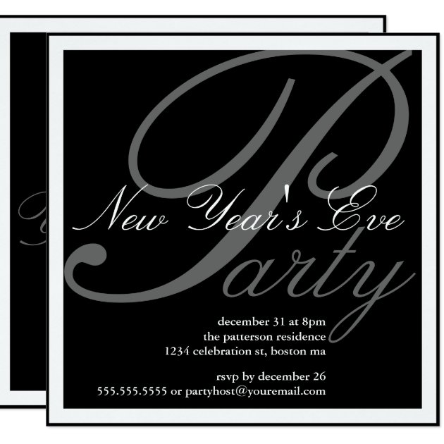New Year's Eve Party Celebration Invitation