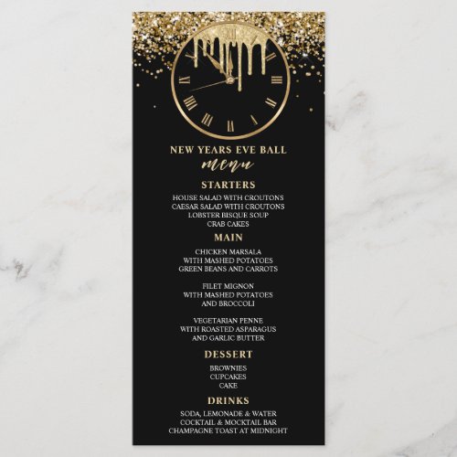 New Years Eve Party Dinner Menu