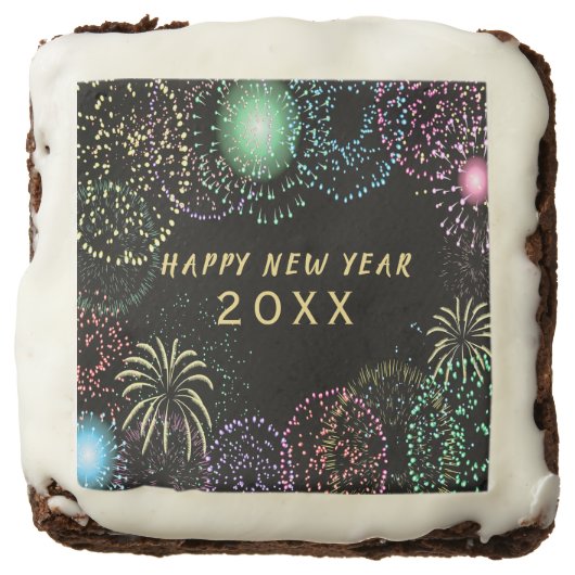 New Year's Eve Party Fireworks Celebration Brownie (Front)