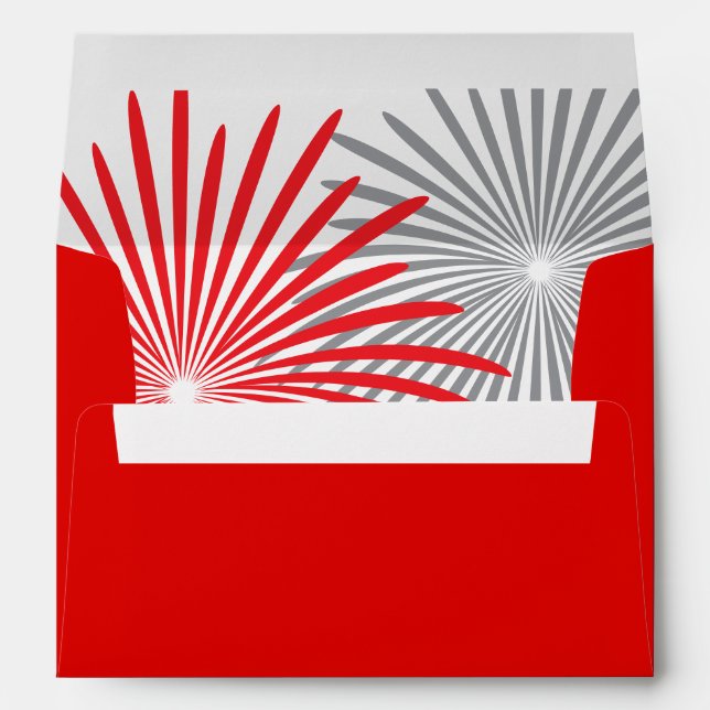 New Years Eve party fireworks custom color Envelope (Back (Bottom))