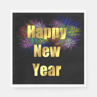 New Year's Eve Party Fireworks Napkins