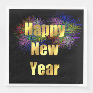 New Year's Eve Party Fireworks Paper Dinner Napkins