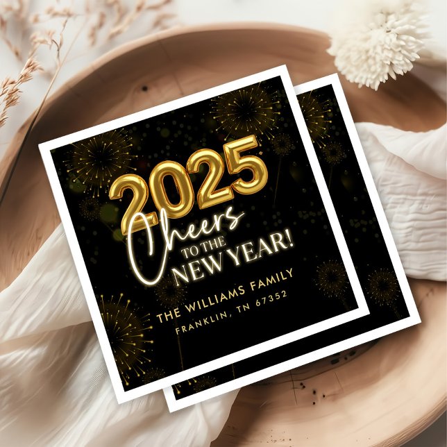 New Year's Eve Party Gold Glitter Napkins (Creator Uploaded)