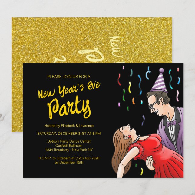New Years Eve Party Invitation (Front/Back)