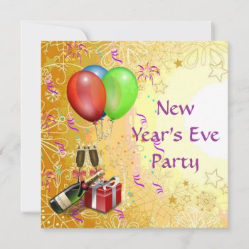 New Year's Eve Party Invitation by ChristmasBellsRing at Zazzle