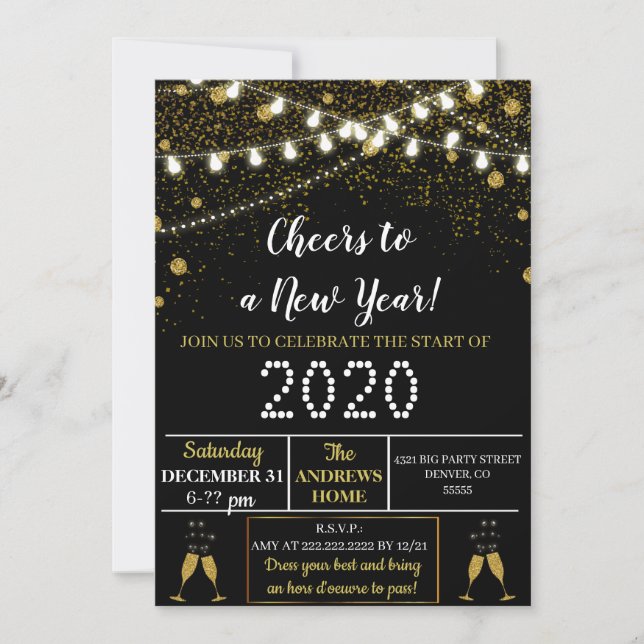 New Years Eve Party Invitation (Front)