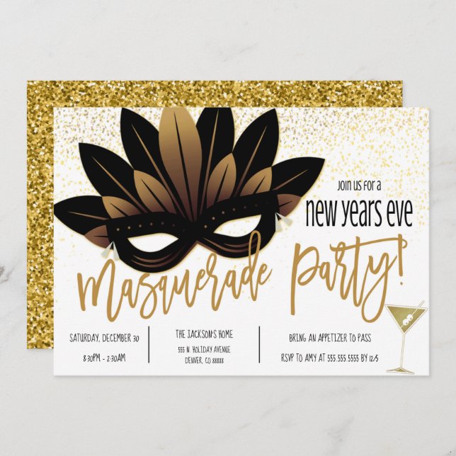 New Years Eve Party Invitation (Front/Back)