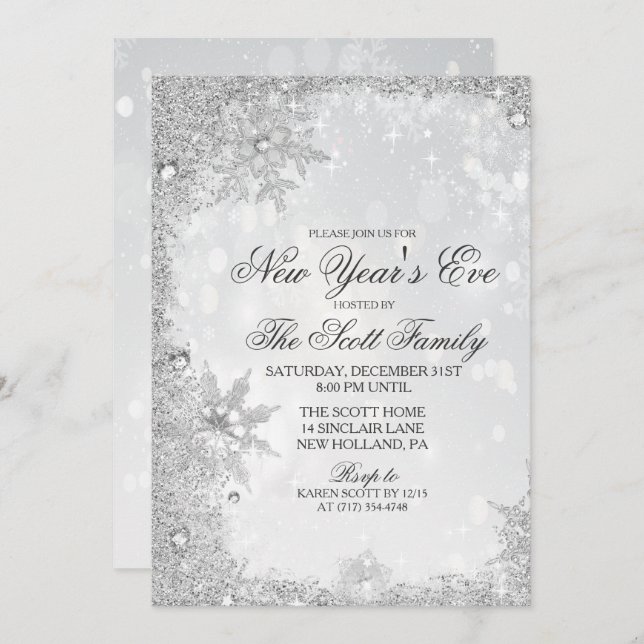 New Year's Eve Party Invitation (Front/Back)