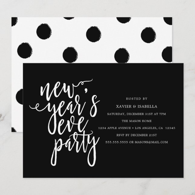 New Year's Eve Party Invitation (Front/Back)