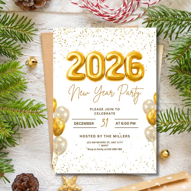 New Year's Eve Party Invitation, 2026 New Year's Invitation (Creator Uploaded)