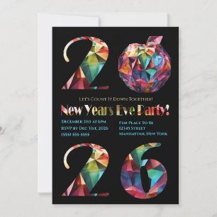 New Year's Eve Party Invitation-Colorful- Invitation