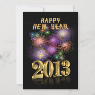 New Years Eve Party Invitation fireworks 2013