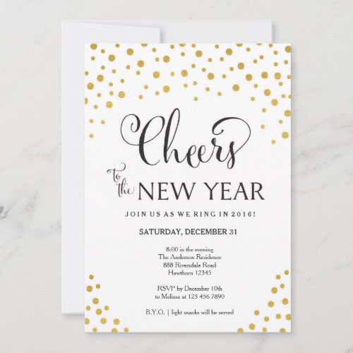 New Years Eve Party Invitation  New Years Party