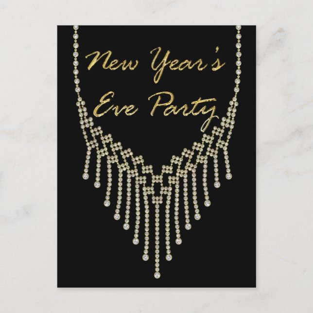 New Year's Eve Party Invitation Postcard (Front)