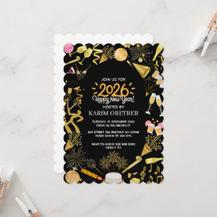 New Year's Eve Party Invitation Template, Theme N
