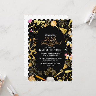New Year's Eve Party Invitation Template, Theme N