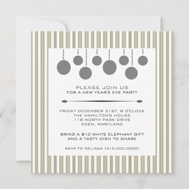 New Year's Eve Party Invitations (Front)