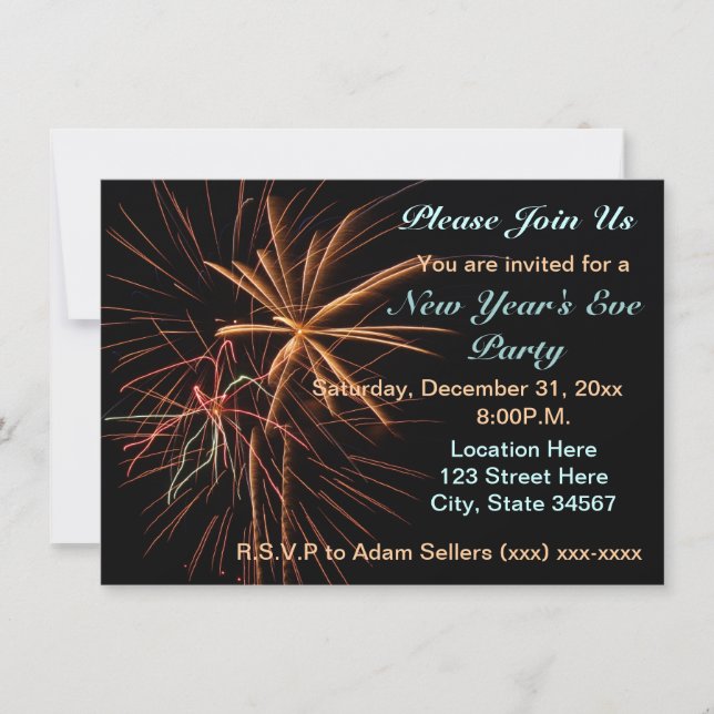 New Year's Eve Party Invitations (Front)