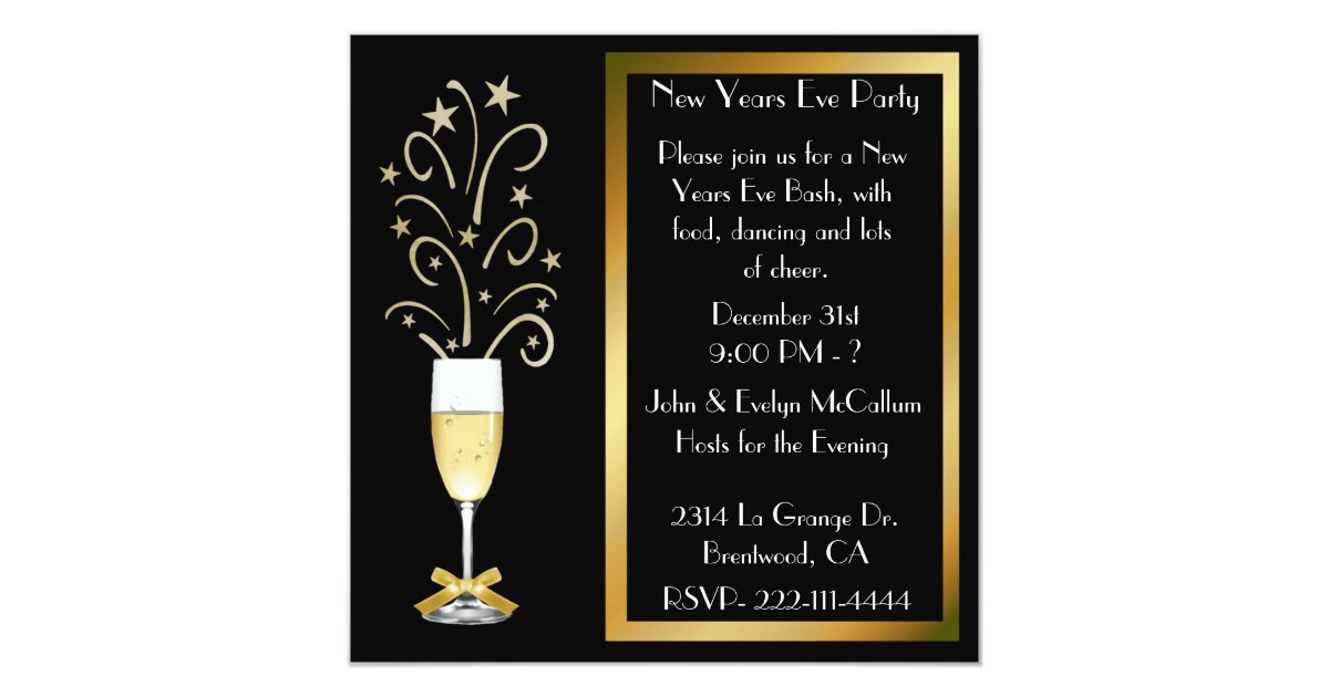 New Years Eve Party Invitations | Zazzle.com