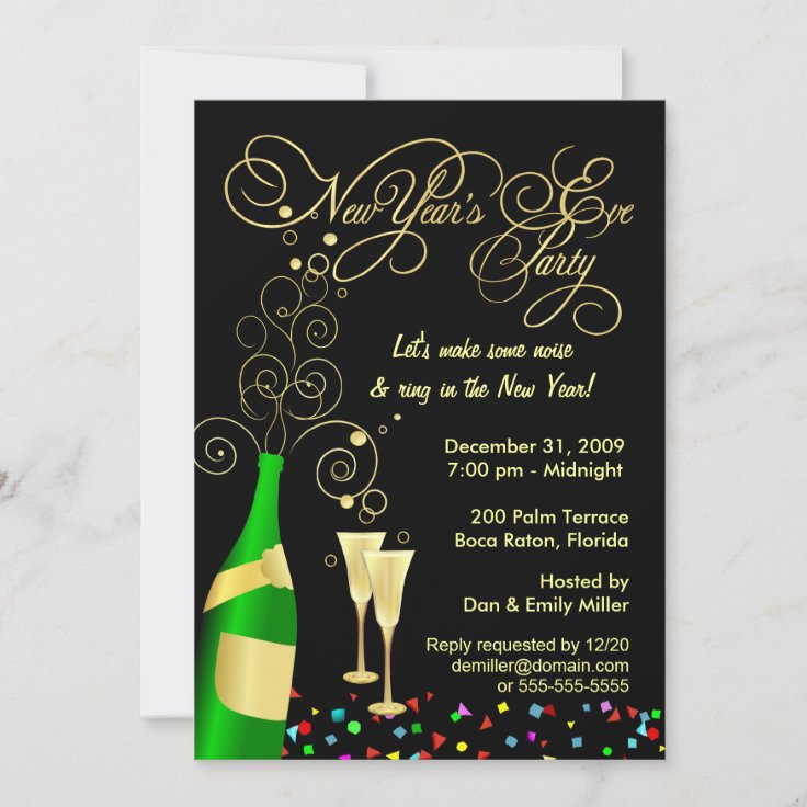 New Year's Eve Party Invitations | Zazzle