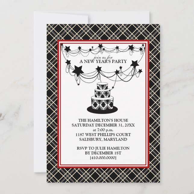 New Year's Eve Party Invitations (Front)