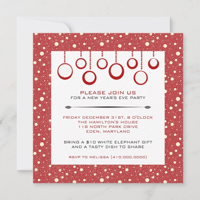New Year's Eve Party Invitations (Front)