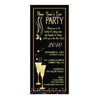 New Year's Eve Party Invitations - Slim Cards