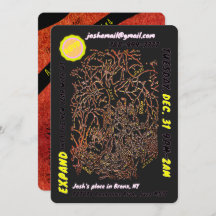 NEW YEAR'S EVE PARTY invite & flat holiday card