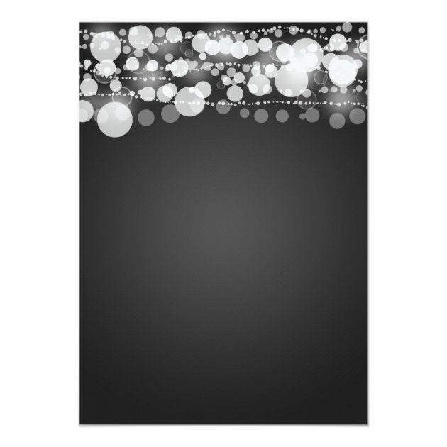 New Year's Eve Party Modern Dots Black Invitation