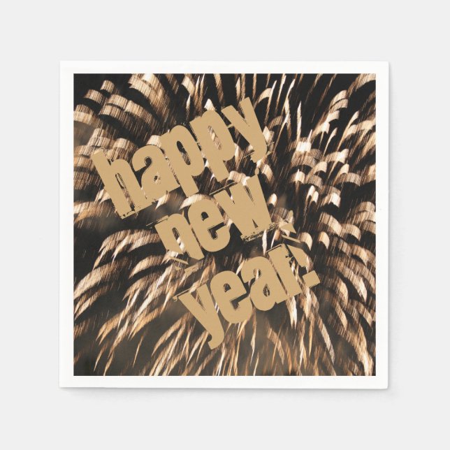 New Years Eve Party Modern Napkins (Front)