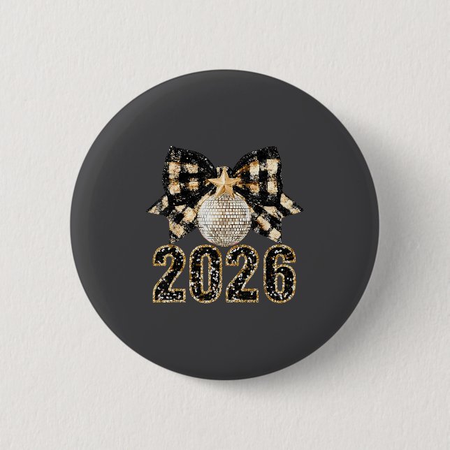 New Years Eve Party Supplies 2026 Happy New Year F Button (Front)