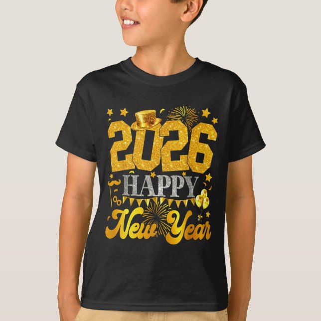 New Years Eve Party Supplies 2026 Happy New Year F T-Shirt (Front)
