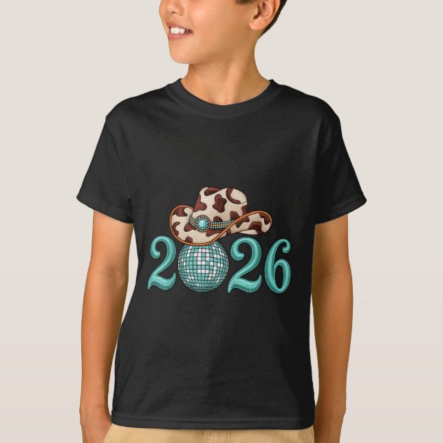 New Years Eve Party Supplies 2026 Western Nk Cowgi T-Shirt (Front)