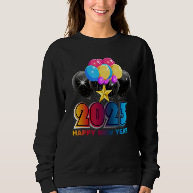 New Years Eve Party Supplies Kids NYE 2023 Happy N Sweatshirt (Front)