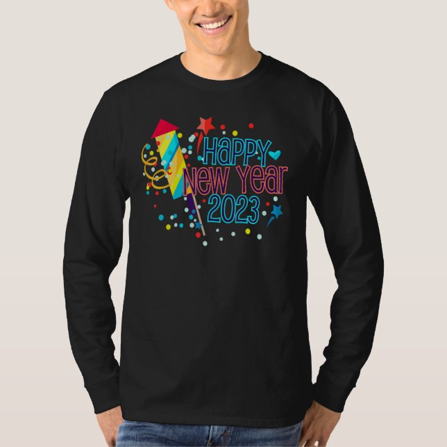 New Years Eve Party Supplies Kids NYE 2023 Happy N T-Shirt (Front)
