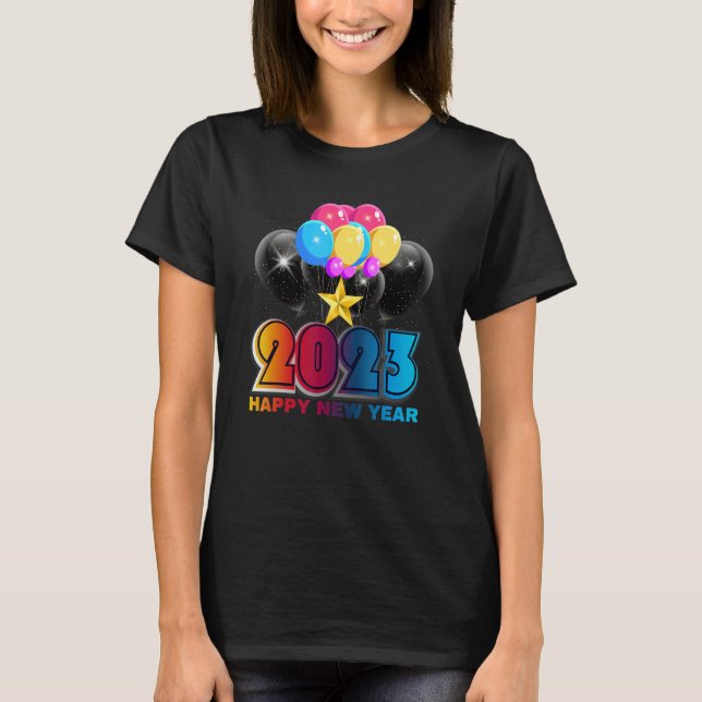 New Years Eve Party Supplies Kids NYE 2023 Happy N T-Shirt (Front)