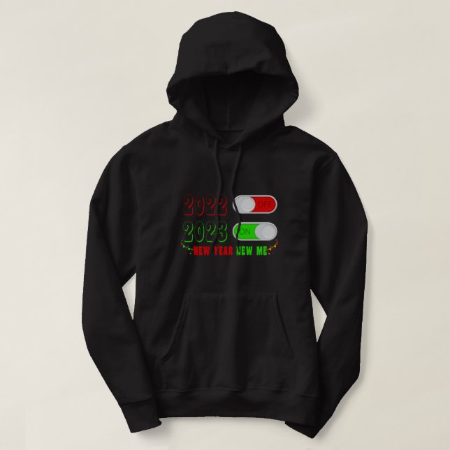 New Years Eve Party Supplies NYE 2023 Happy New Ye Hoodie (Design Front)