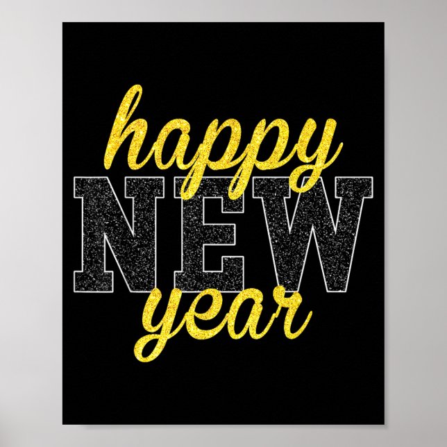 New Years Eve Party Supplies Nye Matching Happy Ne Poster (Front)