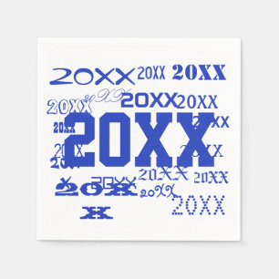 New Year's Eve Party Supplies Repeat Year Pattern Napkins