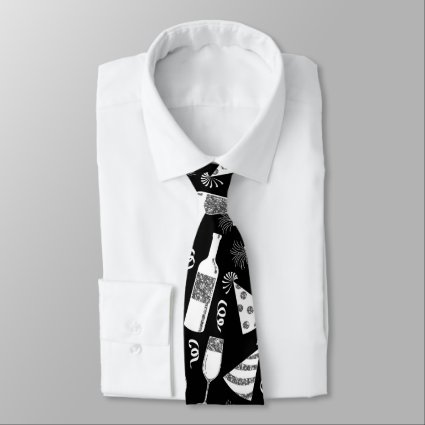 New Years Eve pattern party tie