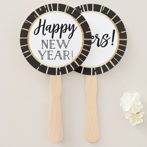 New Years Eve Photo Booth Prop Decorations Hand Fan
