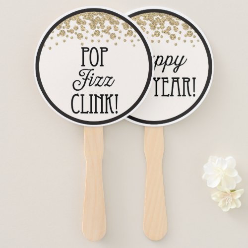 New Years Eve Photo Booth Prop Decorations Hand Fan