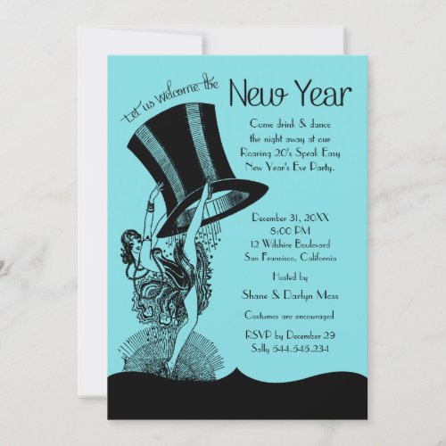 New Years Eve Roaring 20s Party Invitation